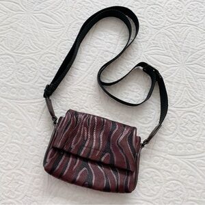 Aimee Kestenberg Mini Crossbody Bag, Merlot‎ Zebra
